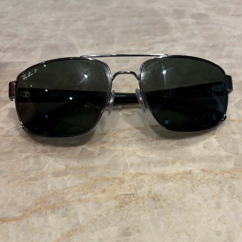 Ray-Ban RB3648 The Marshal Sunglasses Gunmetal Green Lens Double Bridge
